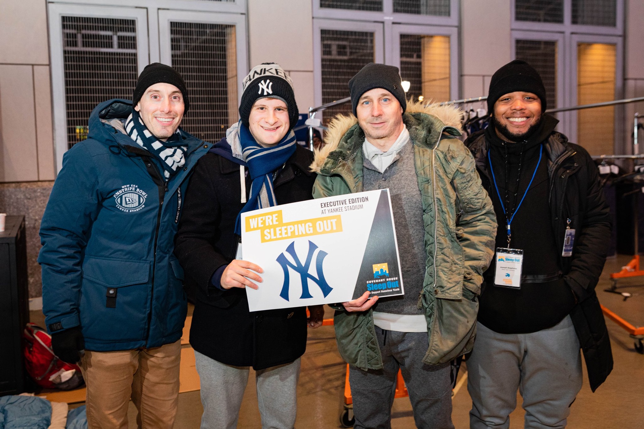 brian cashman yankees team virtual covenant house sleep out fundraiser