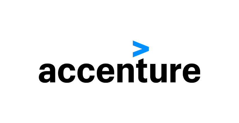 Accenture Logo with Blue Arrow logo