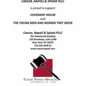 Caesar Napoli $5k Ad for Night of Covenant House Stars