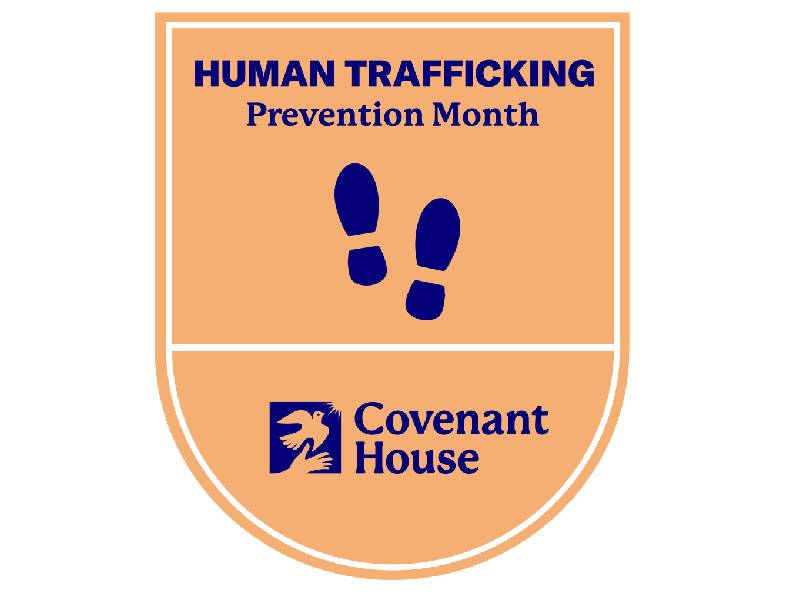 Human Trafficking Prevention Month & Covenant House graphic