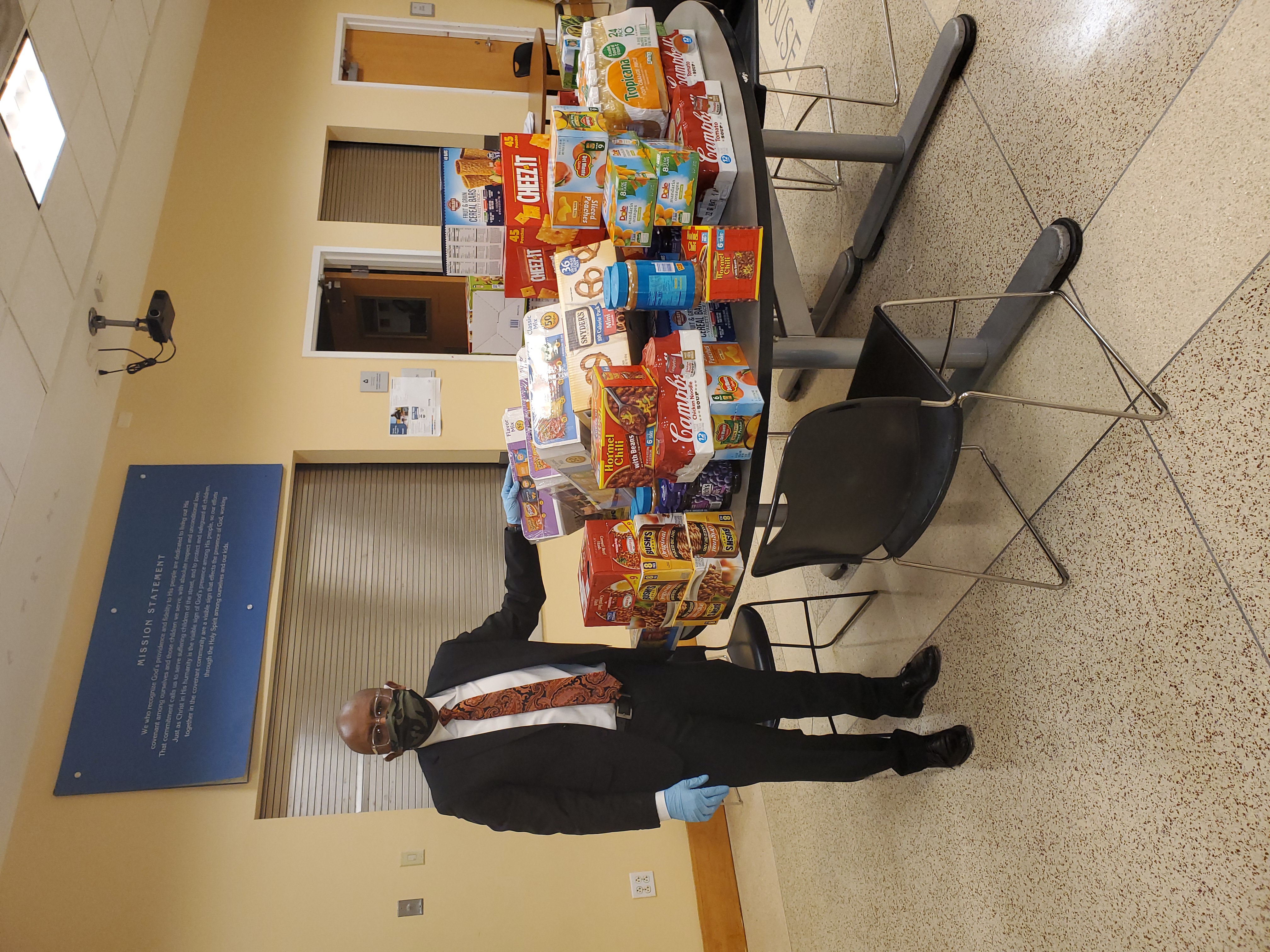 Tony Curtis and the foot pantry at Covenant House Greater Washington