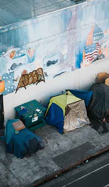 homeless tents