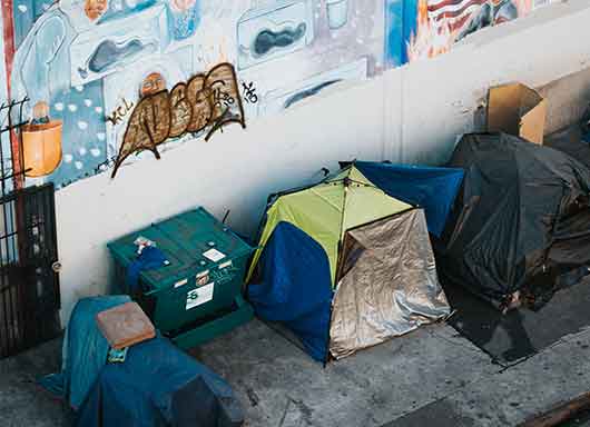 homeless tents