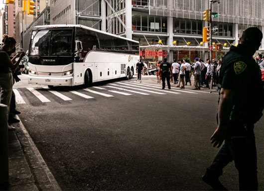 migrant bus in nyc