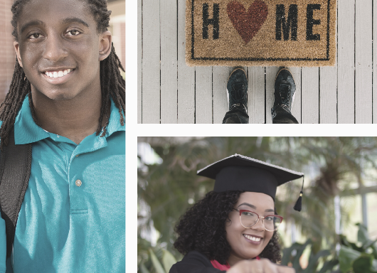 Collage of young teenagers smiling