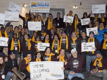 Lennox Volunteers at Covenant House Sleep Out