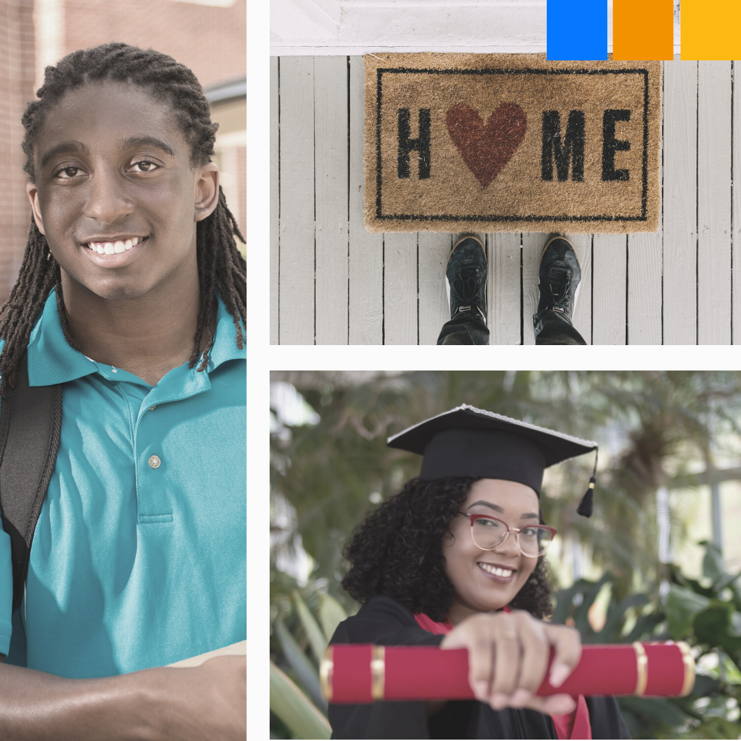 Collage of smiling teenagers